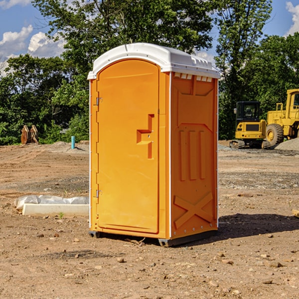 how often are the portable restrooms cleaned and serviced during a rental period in St Vrain